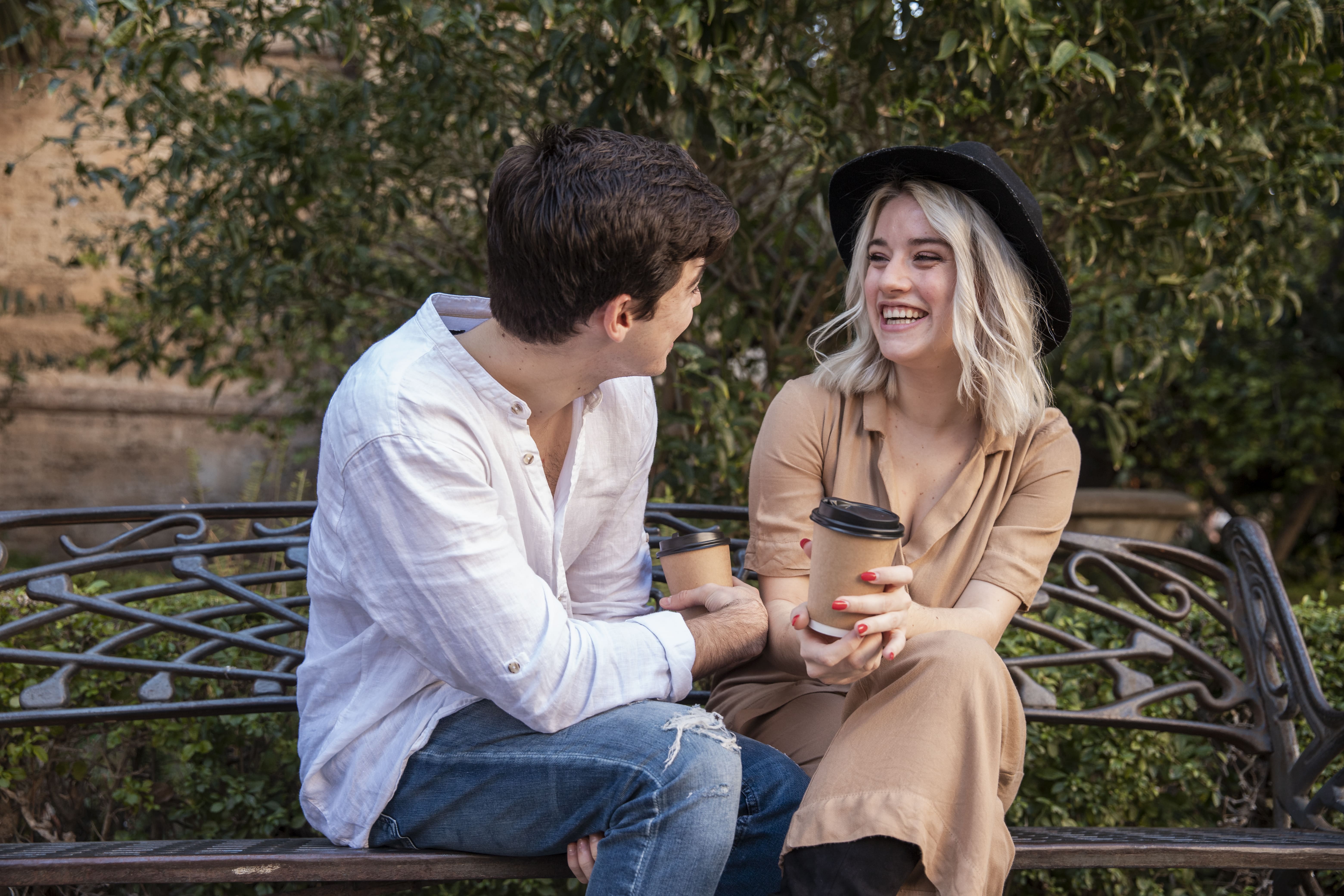 Couple listening to each other