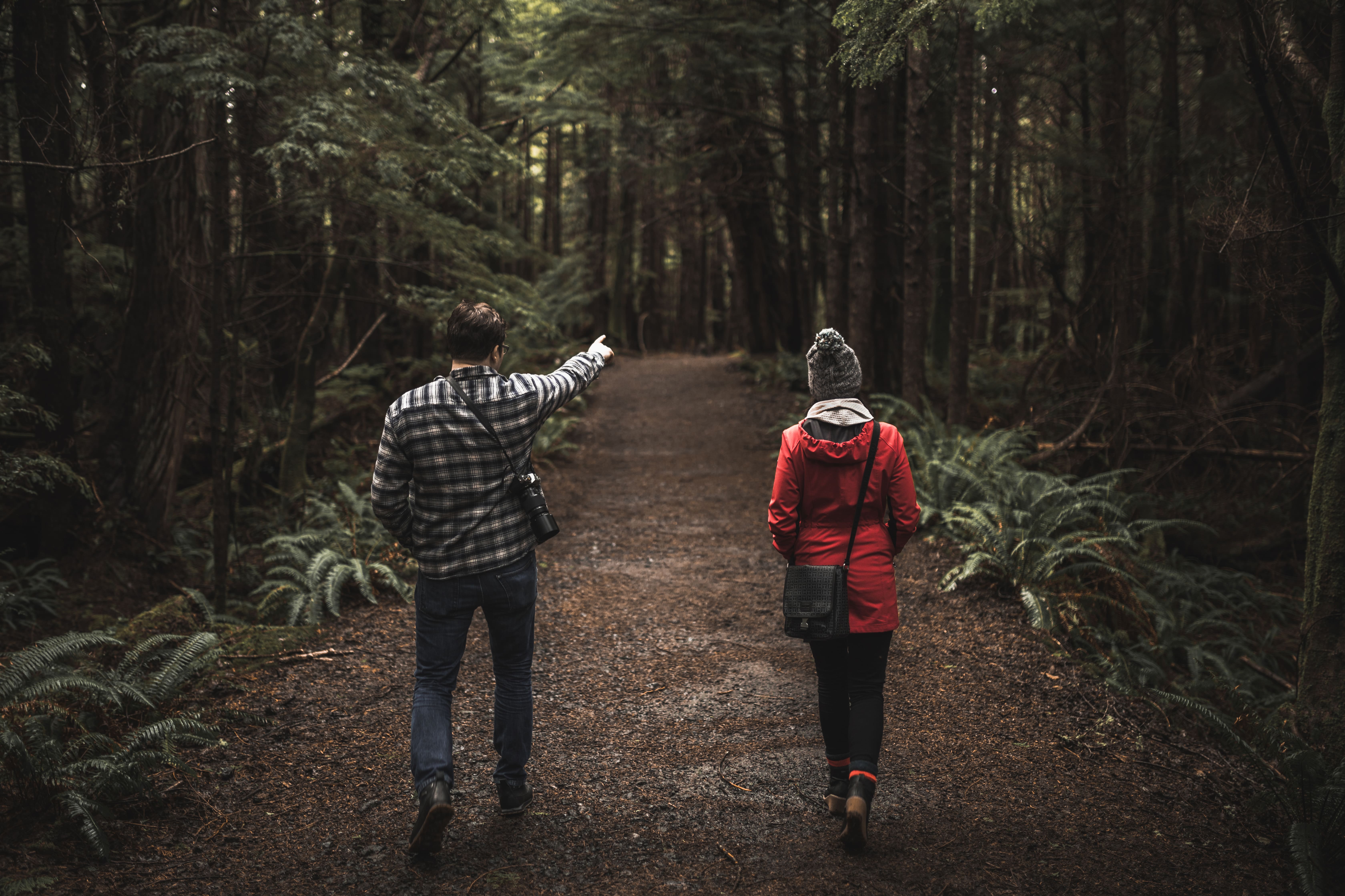 Couple exploring together